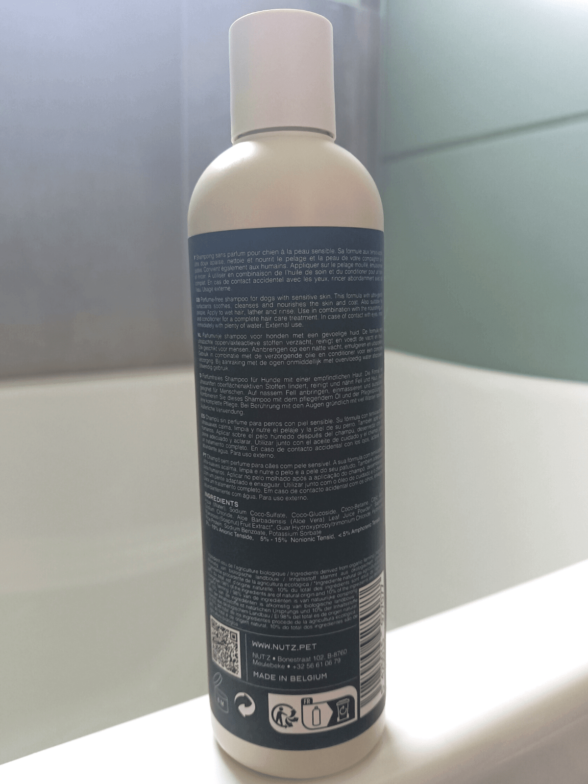 Etiquette produit shampoing MAJA Nutz Pet Care